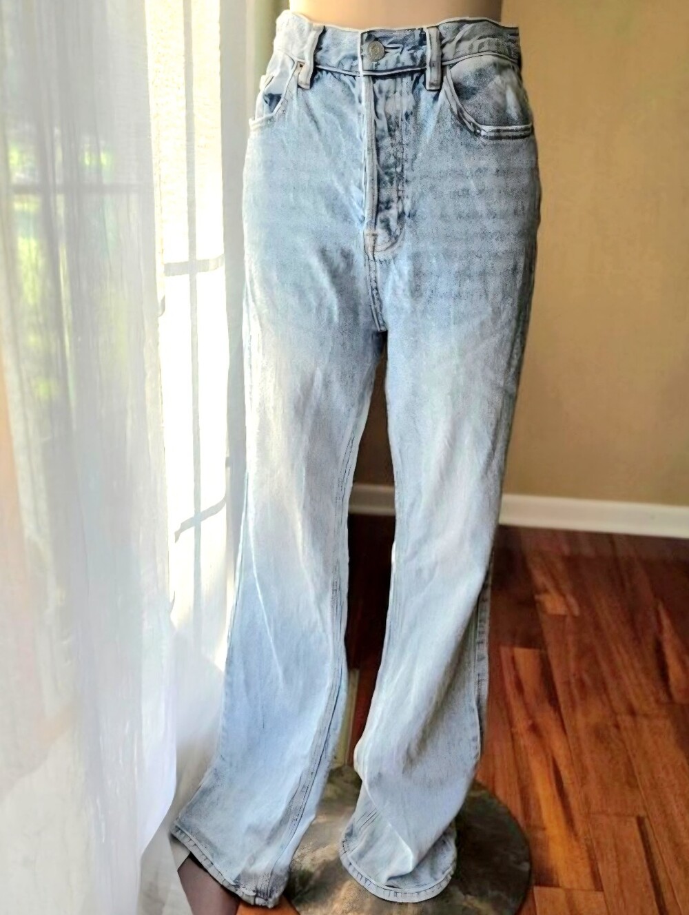 PacSun Light Wash High Waisted Bootcut Flare Jeans 27 Stretch Comfort Clean Girl